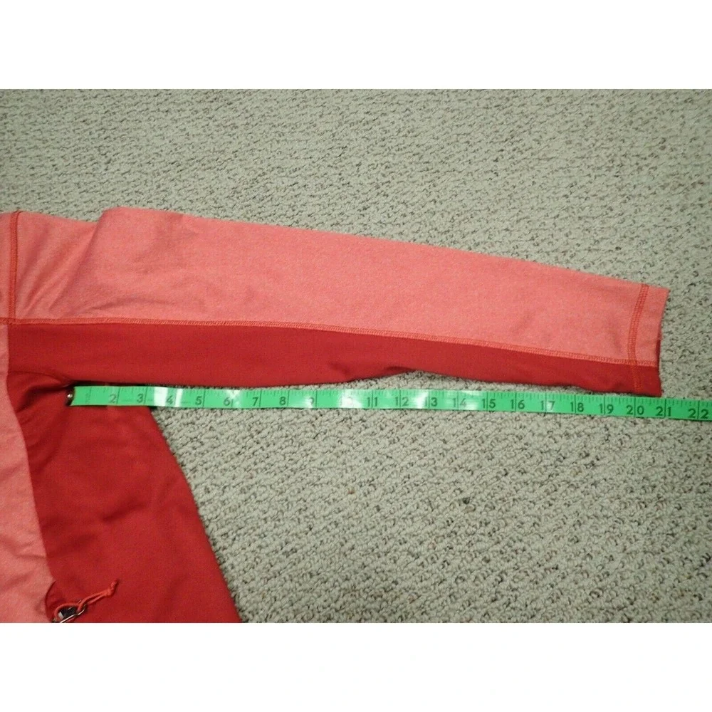 The North Face Full Zip Fleece Jacket Mens Large Orange Red Excellent Hiking